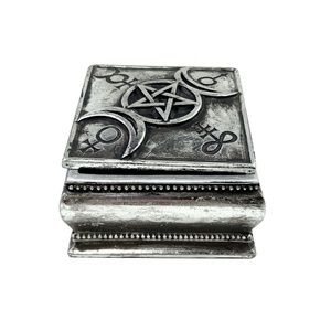 DISCONTINUED!!! Alchemy Gothic Triple Moon Wiccan Trinket Box New